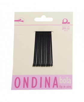 Carton 12 Clips Ondina Bola Negro 50 Mm ref.01603/50